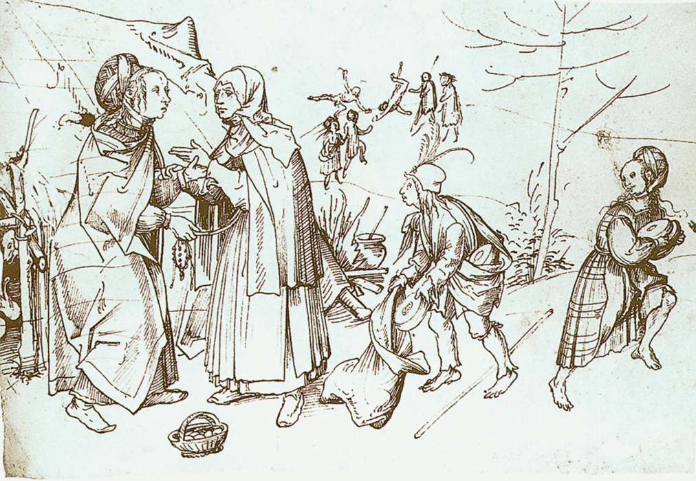 Hans Burgkmair l’Ancien: „Tsiganes“ au marché (ca. 1510)